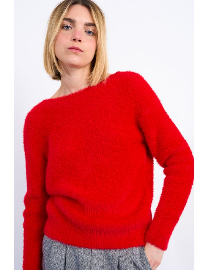 Fluffy knit sweater