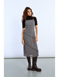 Ruffle print dress
