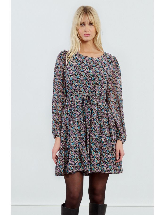 Robe courte fleurie