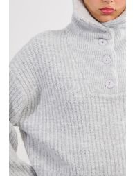 Jerseyde manga larga con cuello solapa