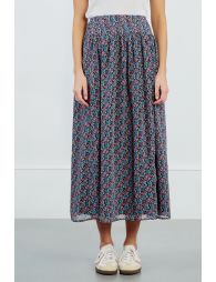 Long printed voile skirt