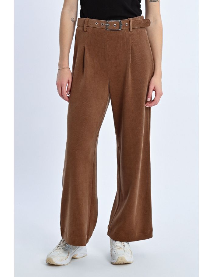 Pantalon large en velours