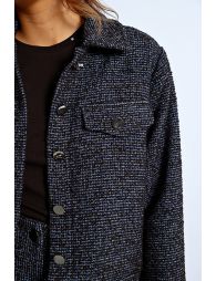 Textured tweed-effect jacket