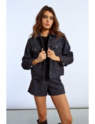 Textured tweed-effect jacket