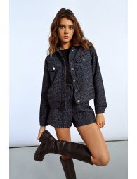 Textured tweed-effect jacket