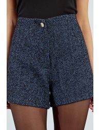 Short en tweed taille haute