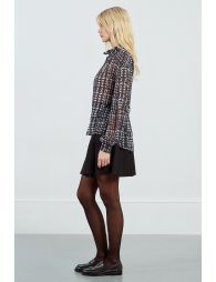 Semi-tansparence printed shirt