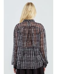 Semi-tansparence printed shirt