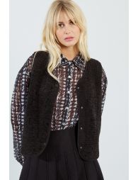 Semi-tansparence printed shirt