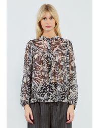 Blouse en voile transparent