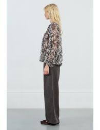 Blouse en voile transparent
