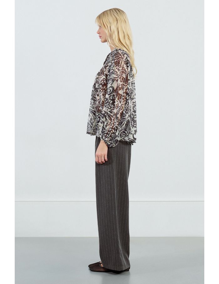 Blouse en voile transparent