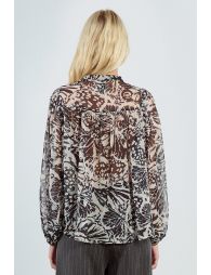 Blouse en voile transparent