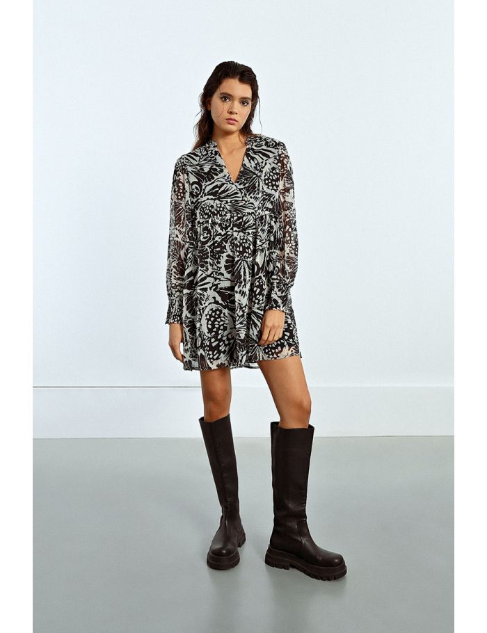 Robe en voile imprimé