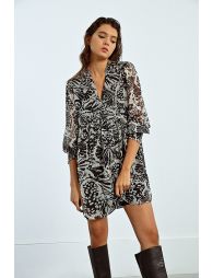 Printed voile dress