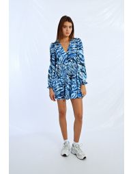 Short smock print dress