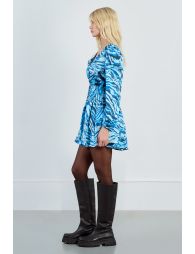 Short smock print dress