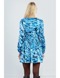 Short smock print dress