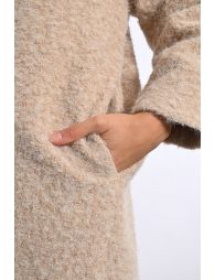 Long terry knit coat