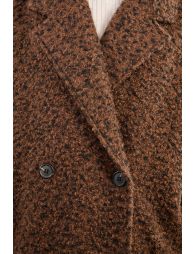 Long manteau en maille bouclette