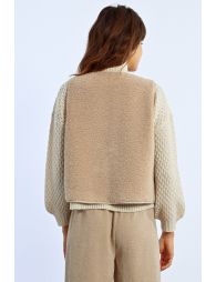 Veste sans manches, imitation mouton
