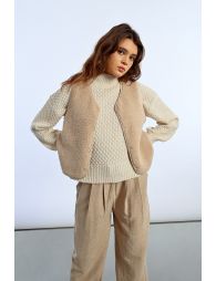 Veste sans manches, imitation mouton