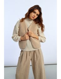 Veste sans manches, imitation mouton