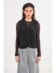 Veste sans manches, imitation mouton
