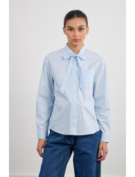 Camisade manga larga detalle lazo