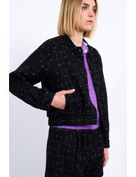 Veste bomber en tweed
