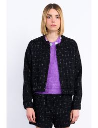 Veste bomber en tweed