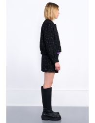 Veste bomber en tweed