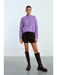 Cable-knit sweater
