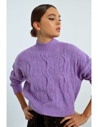 Cable-knit sweater