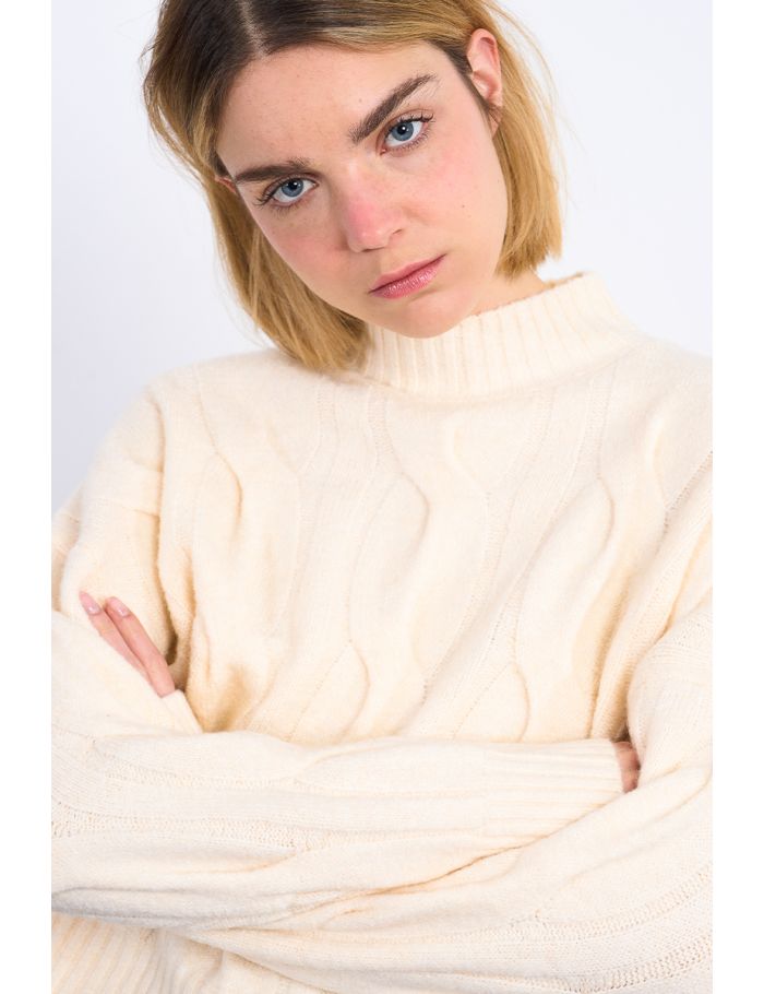 Cable-knit sweater
