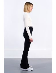 Pantalon flare en maille