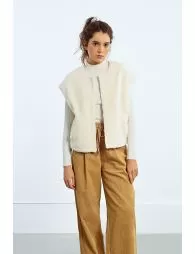Veste sans manches texturée