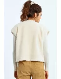 Veste sans manches texturée