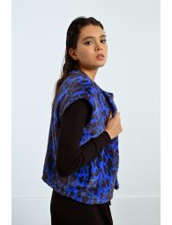 Veste sans manches texturée