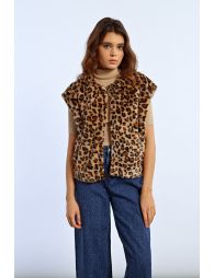 Veste sans manches texturée