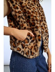 Veste sans manches texturée