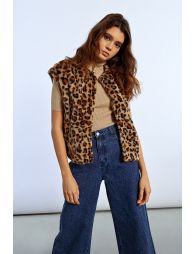 Veste sans manches texturée