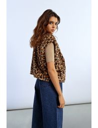 Veste sans manches texturée