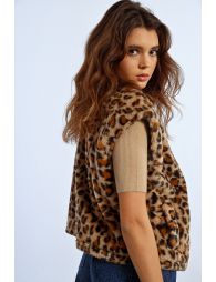 Veste sans manches texturée