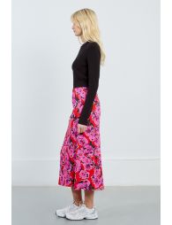 Long printed skirt