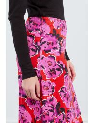 Long printed skirt