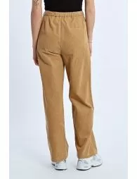 Pantalon en velours côtelé, taille élastiquée