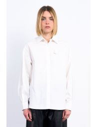 Poplin shirt, flower detail