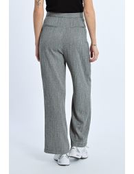 Wide leg pleated trousers
