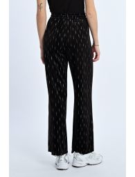 Velvet trousers with rhinestone insert